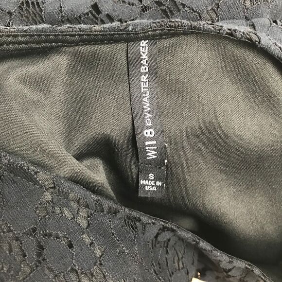 W118 By Walter Baker Black Lace Shift Dress - Picture 4 of 4